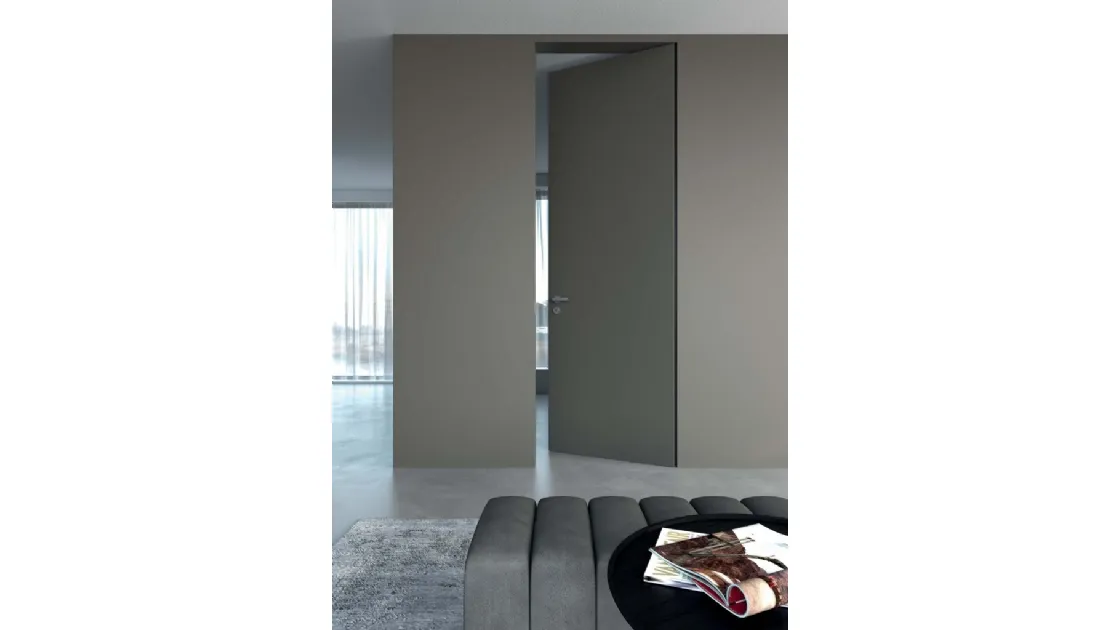Internal flush-fitting door ESP Core in matte lacquered finish by Guzzini & Fontana.
