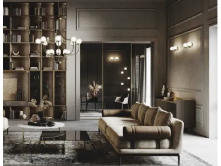 Internal door ESP Crystal in glass with aluminum frame by Guzzini & Fontana.
