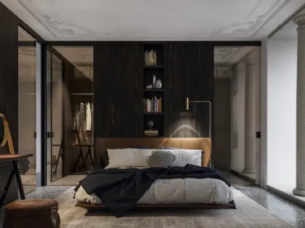 Sliding glass interior door with aluminum frame Gaia Invisible by Doal.