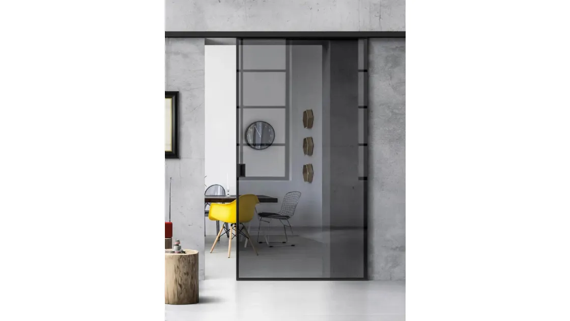Gaia Sospesa by Doal is a suspended internal door