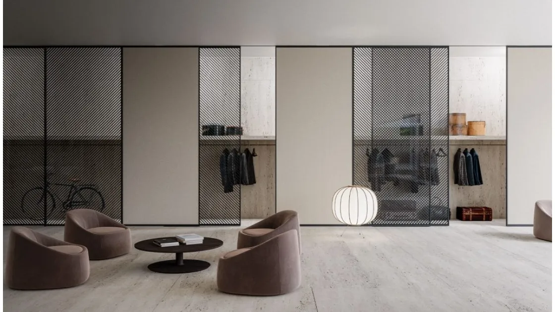 Golden Gate interior sliding glass door in aluminum by ADL
