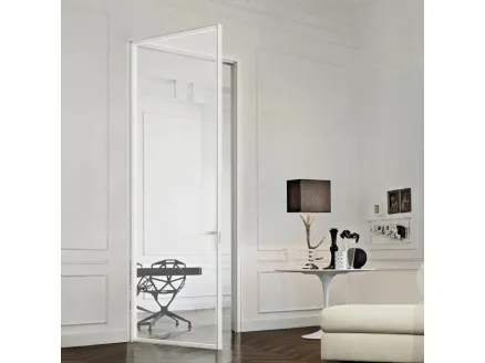 Interior glass door with aluminum frame Just Swing with Doal jamb.