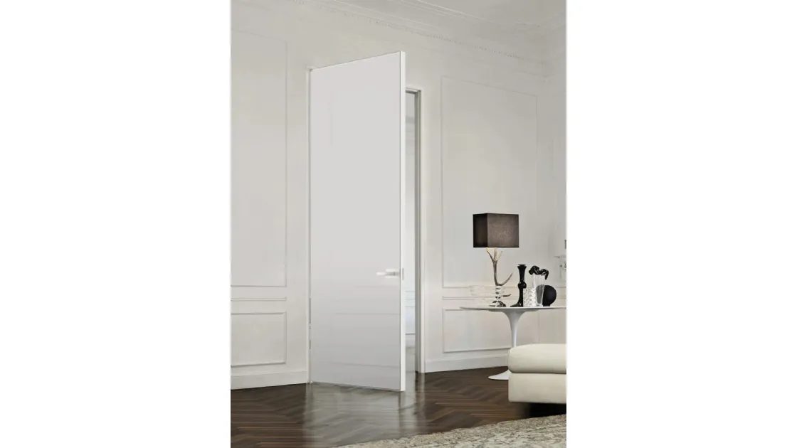 Interior glass door with aluminum frame Just Hinged with Doal Jamb