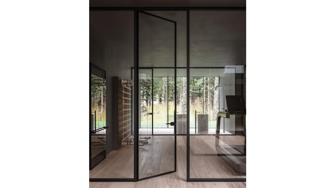 Mies double glass swing interior door by ADL.