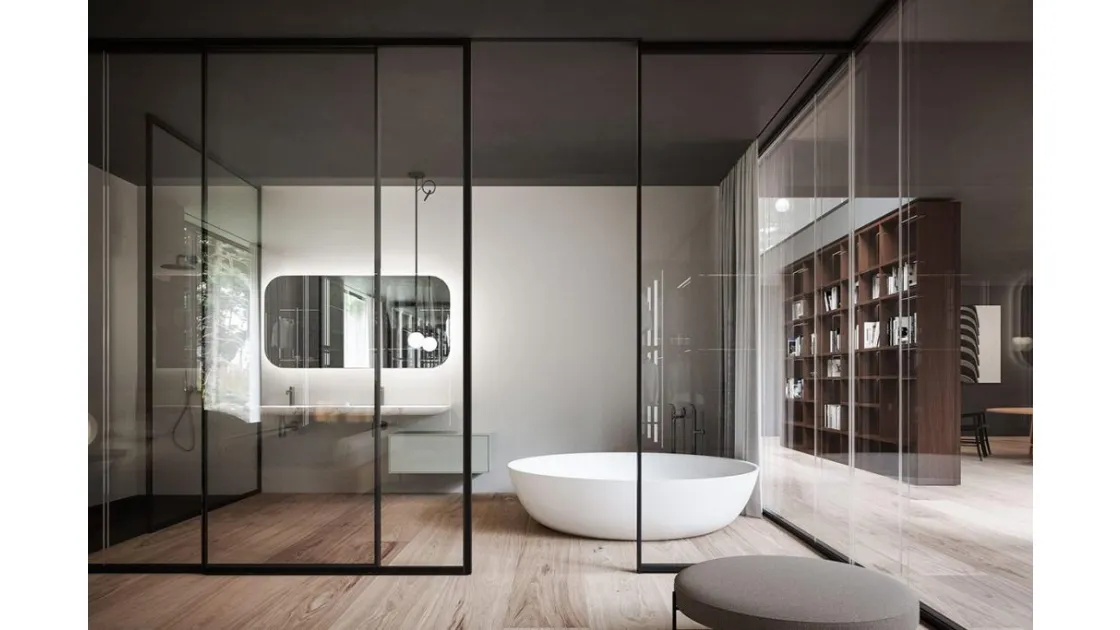 ADL's Mies double glass sliding interior door.