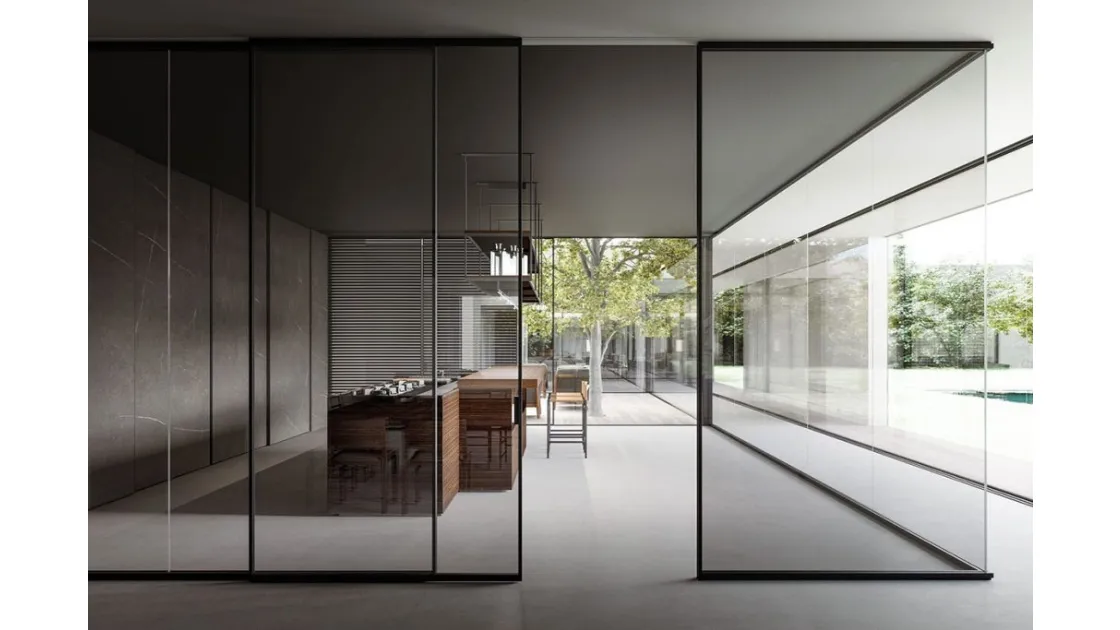 Mies single sliding glass interior door by ADL
