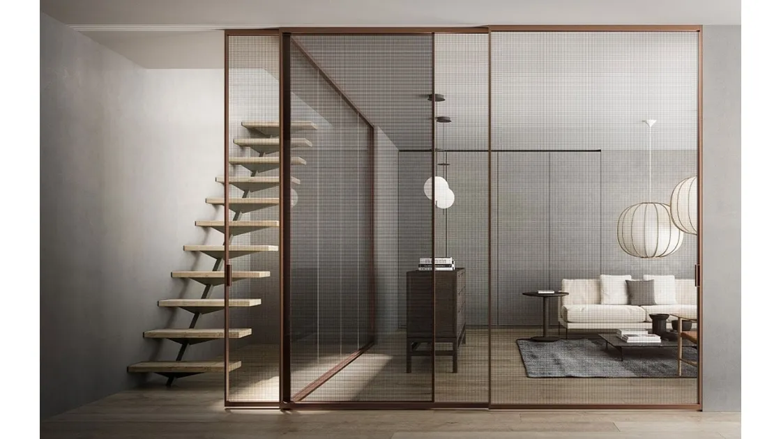 ADL Mythic Sliding Glass Interior Door with Aluminium Frame.