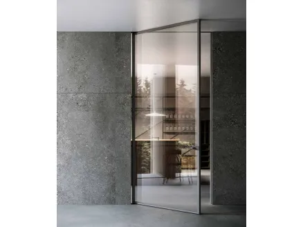 Interior glass door with aluminum frame Style Filomuro by ADL