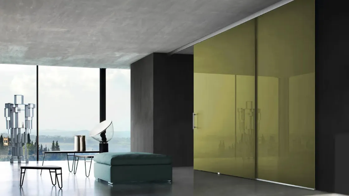 Door for indoor Tao Suspended in Doal Lacquered