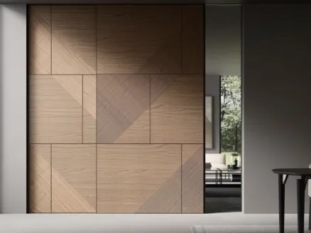 Wooden sliding door for interiors Wall Code Cinetica by ADL