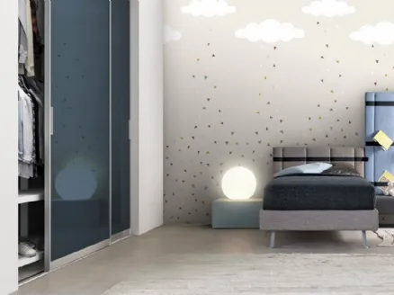 Sliding glass interior door with aluminum frame Zeus from Terra collection by Doal