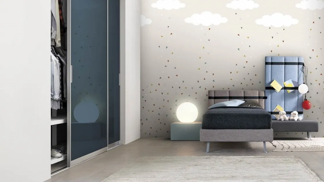Sliding glass interior door with aluminum frame Zeus from Terra collection by Doal