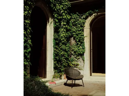 Nacre armchair in fiber and aluminum by Unopiu