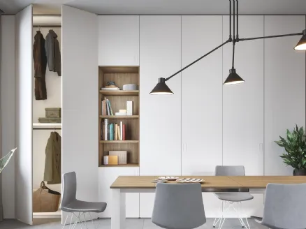 Wardrobe with 05B hinged doors in Melamine White Fifty3.